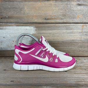 Nike Free 5.0 Pink And White Shoes